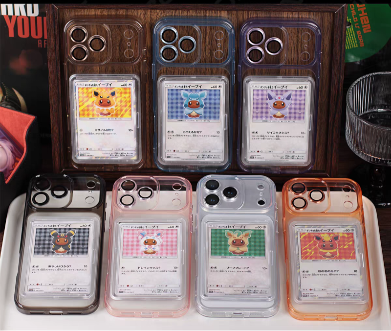 Cover Antiurto con Porta Carte Collection POKEMON ONE PIECE IPhone 17