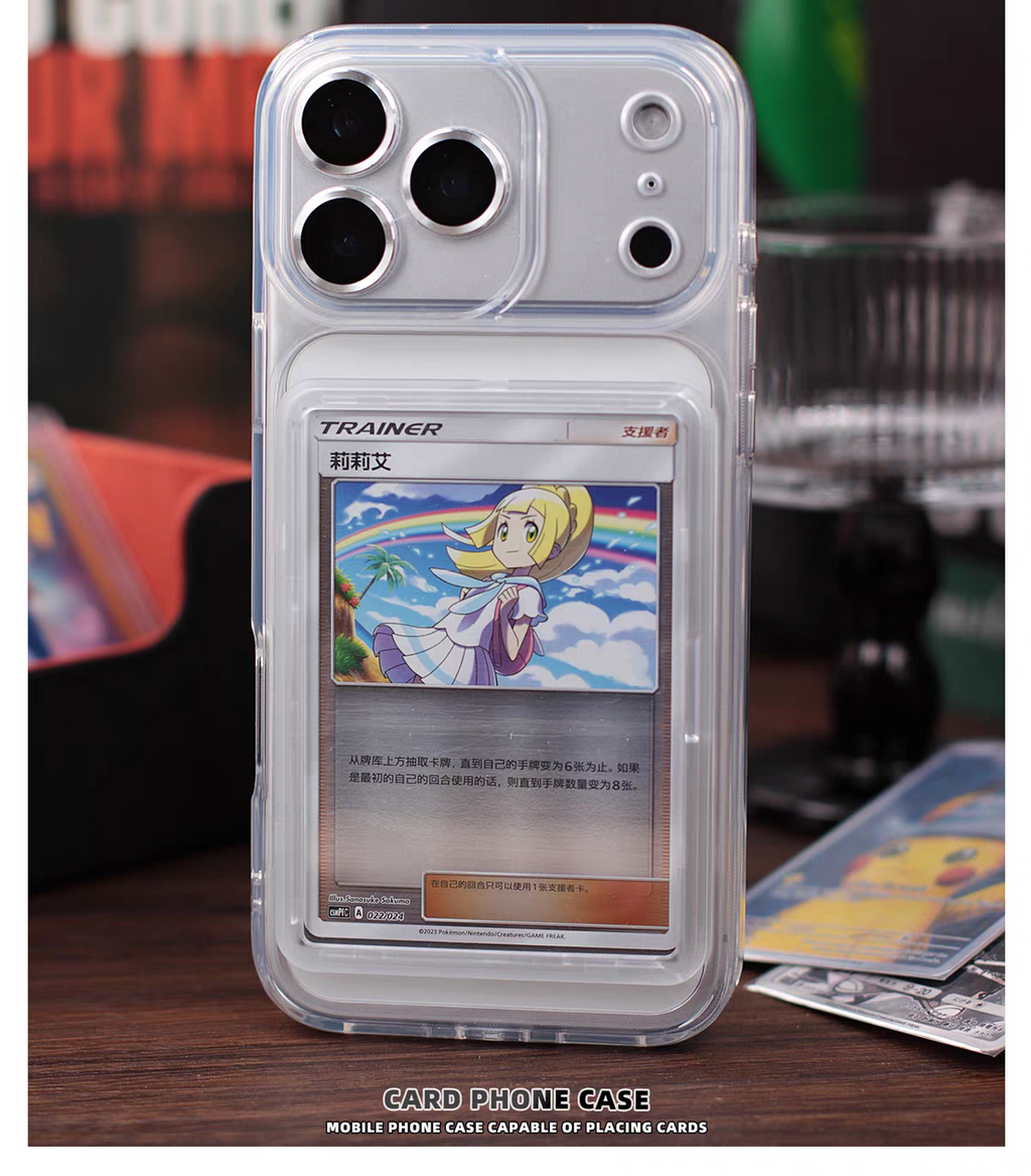 Cover Antiurto con Porta Carte Collection POKEMON ONE PIECE IPhone 17
