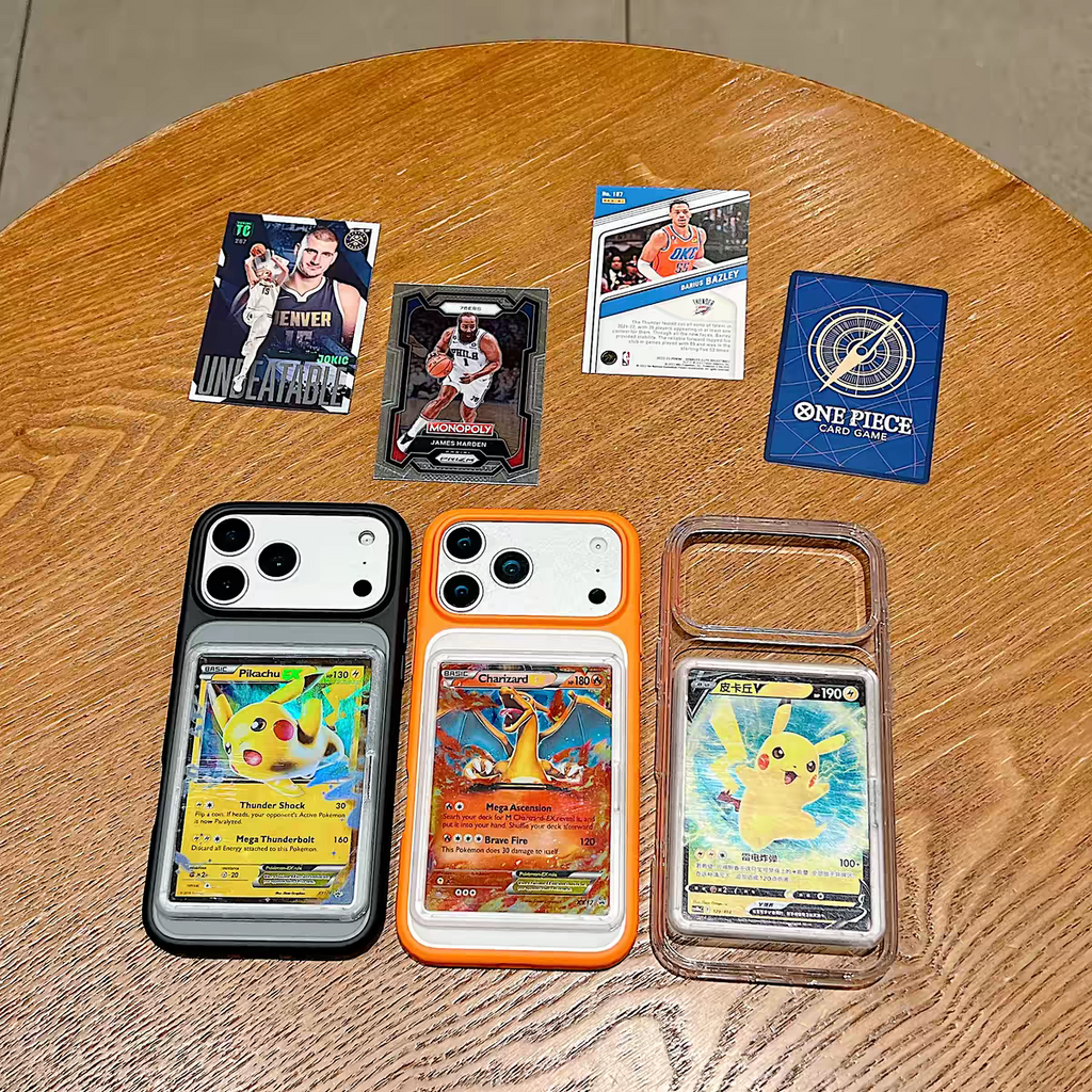 Cover Antiurto con Porta Carte Collection POKEMON ONE PIECE IPhone 17 PRO MAX