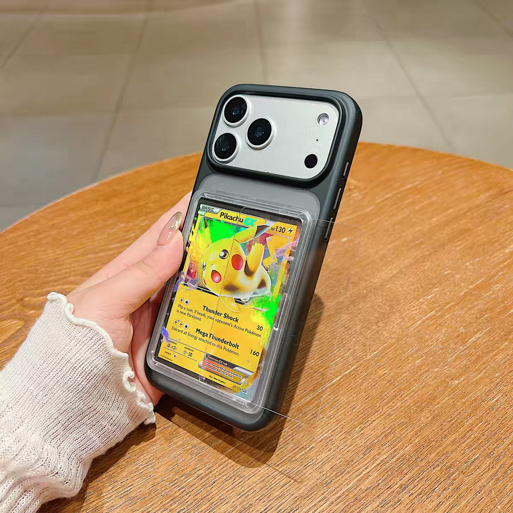 Cover Antiurto con Porta Carte Collection POKEMON ONE PIECE IPhone 17 PRO MAX
