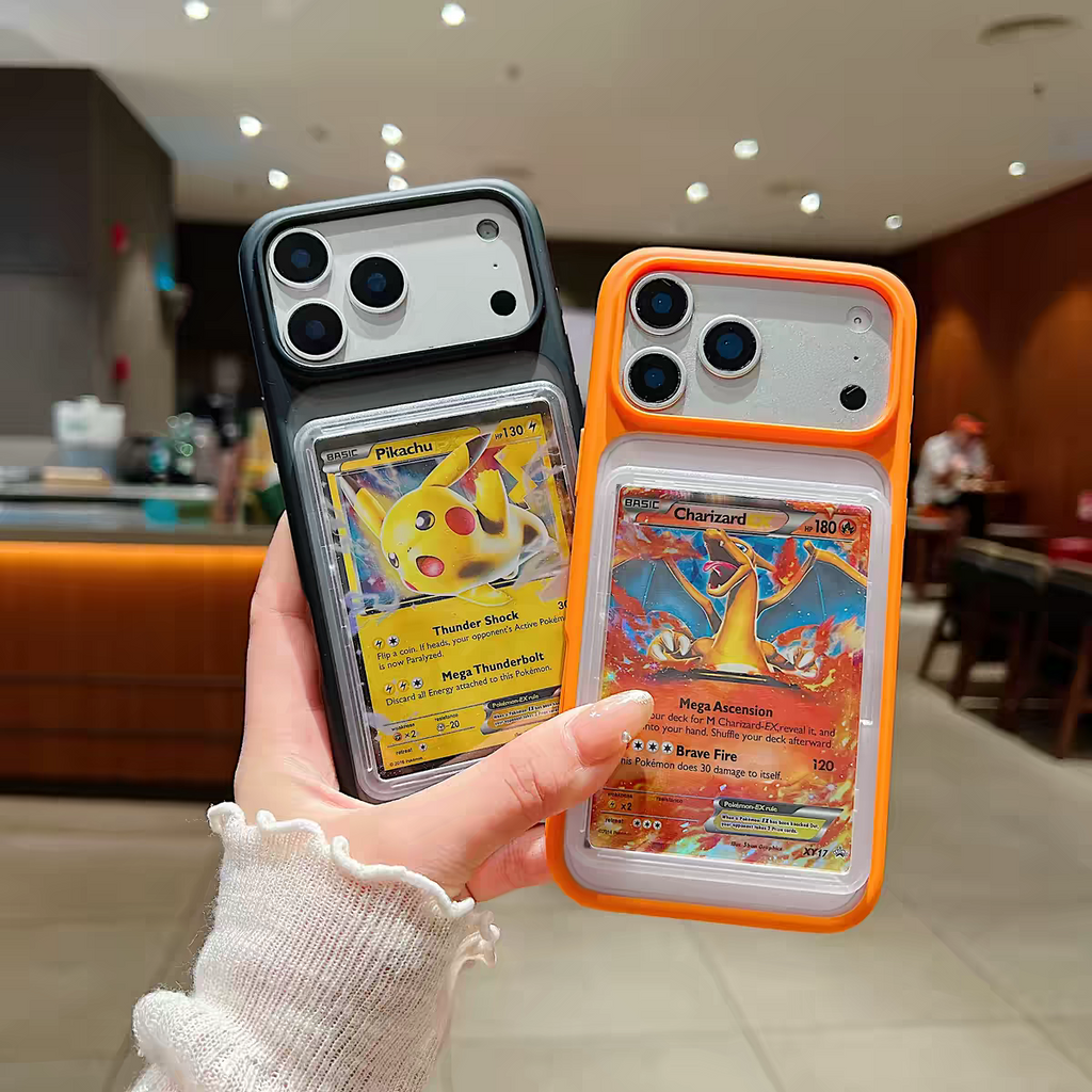 Cover Antiurto con Porta Carte Collection POKEMON ONE PIECE IPhone 17 PRO MAX