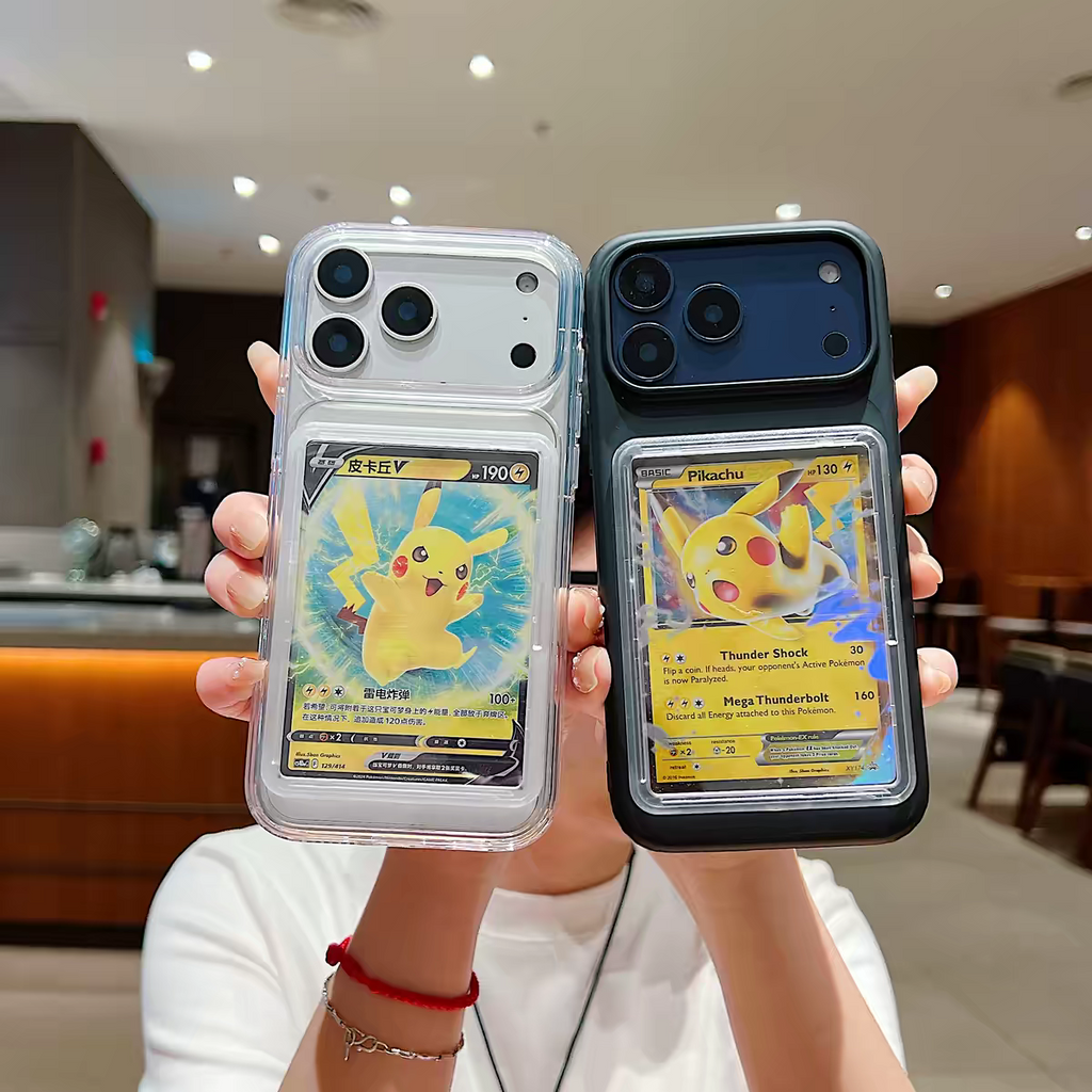 Cover Antiurto con Porta Carte Collection POKEMON ONE PIECE IPhone 17 PRO MAX